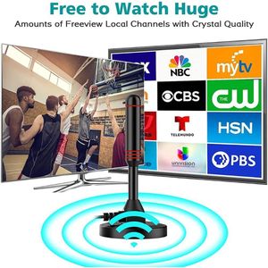 TV Antenna: Digital HDTV antenna with magnetic base and signal-boosting amplifier, indoor HD TV antenna supporting a 200-mile reception range.