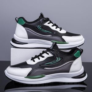 AIDAILU Men's Sneakers PU Breathable Comfortable Male Casual Shoes Sports Shoes - Black