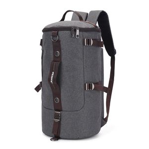 Men's hiking backpack, round barrel bag, large capacity crossbody travel bag
