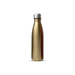 1000ml Insulated Stainless Steel Water Bottle - 304 Food-Grade BPA-Free Thermal Flask with Leakproof Silicone Lid, Hot & Cold Sports Bottle for School, Work, Gym, Camping & Outdoor Use - Gold