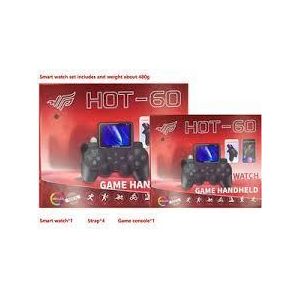 HOT-60 Game Handheld Console with Wireless Controller & Smartwatch Combo