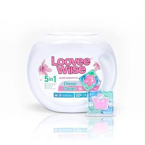 Loovee Wiise 5in1 Deep Clean Laundry Detergent Pods (Luxury Perfume Scent) - 56 Pods