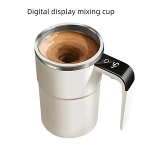 GALUIN Electric Self-stirring Coffee Mug - Magnetic Stirring Cup, Rechargeable Automatic Mixing Cup with LCD Thermometer, for Milk & Cocoa, Ideal for Office & Kitchen & Travel