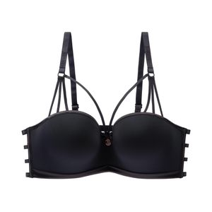 Binnys Balconette Bra Underwire, Unremovable Padded Cups, Sexy Criss-Cross Front Straps, Side Cutout Breathable Design, Smooth Lightly Padded Bra for Everyday Comfort Women's Bra