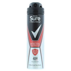 Sure Deodorant Spray For Men - Antibacterial Odour Protection - 250ml