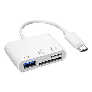 ShebSheb ShebSheb 3-in-1 USB-C Card Reader - SD, Micro SD, USB 3.0 Adapter
