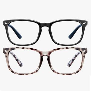 2 IN 1 Anti Blue Light UV400 Eye Protection Trendy Glasses set - Multi