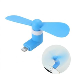 Portable OTG Mini Fan - Plugs Into IPhone Charging Port - Blue