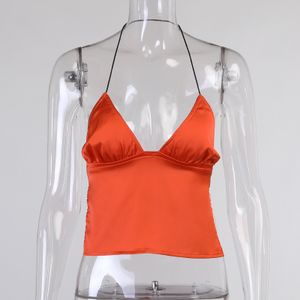 Buy Women Orange Floral Sleeveless Crop Top Online At Best Price