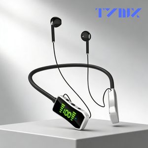 TYNIX G03 Sports KTV Call Digital Display Neckband Wireless Bluetooth Earphones