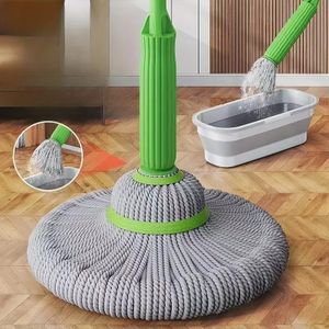 Wet and dry mop, hands-free washing with rotating head (including 2 mop heads)