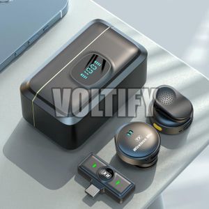 Voltify Wireless Lavalier Microphone with Charging Case & LED Display for Content Creators & Vloggers
