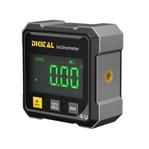 Rechargeable Digital Display Inclinometer Range 4*90° Accuracy 0.2° Dual Laser Four Sided Magnetic Yellow Button Inclinometers
