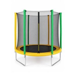 60" Garden Trampoline With Safety Net-Mesh & 150Kg Maximum Load - (D150 x H160)cm / (D59 x H63)inch - Yellow
