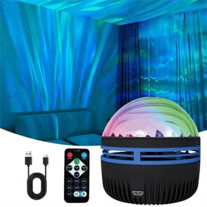 ShebSheb Aurora Northern Lights Projector with Remote Control, Sound‑Activated LED Dream Light, Adjustable Speed Galaxy Light for Bedroom & Party
