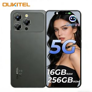 OUKITEL P1PRO 5G Smartphone 256GB/16GB RAM 6.7"FHD+ 120Hz AMOLED, 50MP+32MP Sony Camera,Android 15 Phones,Gemini AI, Dynamic Island Display, 5150mAh Battery,18W Fast Charging Mobile Phones,Dual Sim Under-screen Fingerprint/Face ID/NFC/BT5.2/GPS/OTG - Black