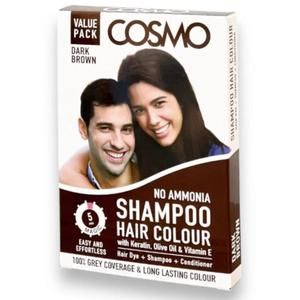 Cosmo Shampoo Hair Colour Dark Brown No Ammonia - 25 Ml