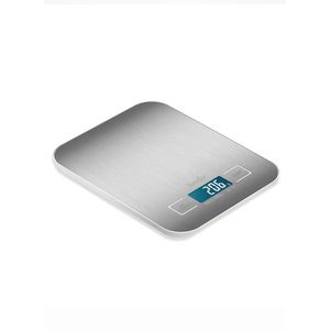 Sonifer Digital Kitchen Food Scale with LCD Display – 5kg Precision Stainless Steel Weighing Scale - Silver