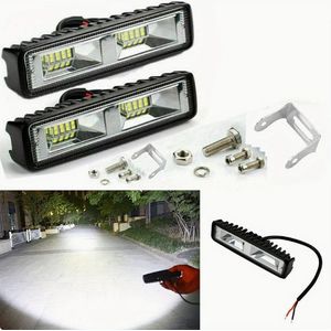 Set of 2 LED Lights, Suitable for Vehicles Like Trucks, Boats, Tractors, And Trailers, Operating at 12-24V with a Power of 48W for Off-Road Work, Without Battery