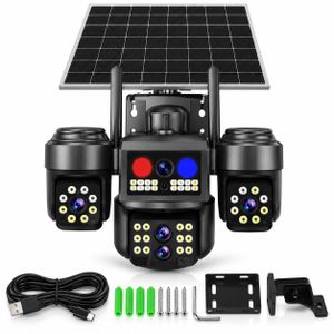 Hd 4G SIM Solar PTZ CCTV Camera with 3 Lenses – Triple View, Solar Powered, Two-Way Audio, Night Vision & Remote Mobile Monitoring