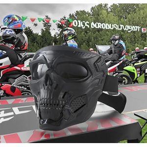 AD Motorcycle Detachable Face Mask - Black 