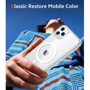 Phone Case 1 11 Pro Case: Clear Magnetic Phone Cases Compatible with Magsafe Slim Anti Yellowing Military Grade Drop Protection Rugged Protective Transparent Cell Phone Cover 