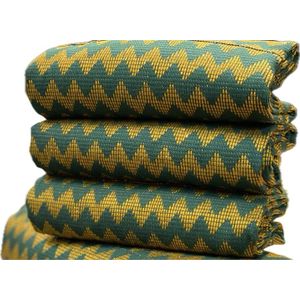 Kente 6 Yards Handwoven Army Green & Gold