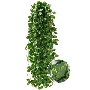 TodyJeyHo 2.1-meter 12 piece set for bedroom garden wall decoration, simulated plant rattan