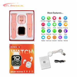 FLAMEDEAL Series 10 2-in-1 Watch Band 2.2-inch HD Full Touch Screen Smart Bluetooth Call Smartwatch + Wireless Bluetooth Headset