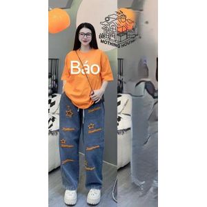 2 in 1 Ladies Bao Dress - Orange/Blue