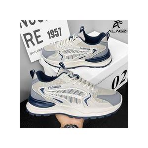 ALagzi 2025 Breathable Mesh Versatile Sports Shoes Men's Thick Sole Casual Shoes - Grey