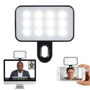 High Power Rechargeable Clip Light with Adjusted 3 Light Modes for Phone iPad Laptop for Makeup Selfie and Vlog