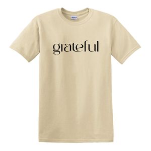 Premium Grateful Cotton T-shirt -Cream