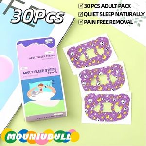 Mouniubull 30Pcs Sleep Strips Mouth Tape for Sleeping Stop Snoring Patch Adult Nose Breathing Improver Dry Mouth Relief Purple Pack of 30