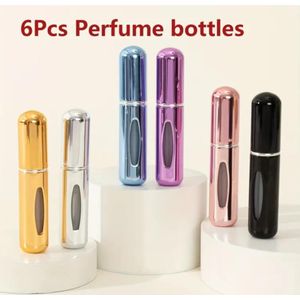 6Pcs Portable Refillable Perfume Atomizer Bottle Set – Multicolor Travel Spray Bottles