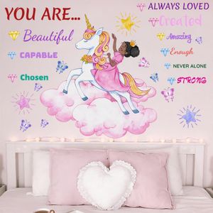 Unicorn Princess Wall Sticker for Girls’ Room, Living & Dining