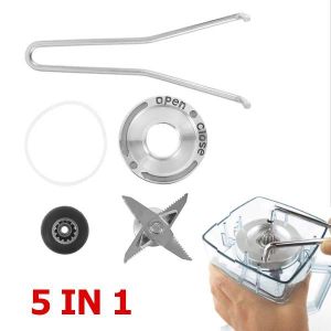 SILVER CREST 5 In 1 Blender Spare Part Full Replacement Kit With Blade Drive, Coupling Ring & Gasket - Silver/Black