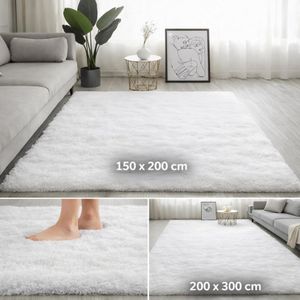 Luxury Soft Shaggy Rug – White