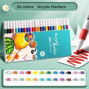 General 24 Colores Set Acrylic Paint Art Marker Pen Painting for Kids Graffiti Art Supplies
