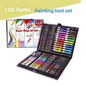 168-Piece Super Mega Kids Art & Painting Tool Set – Complete Drawing & Colouring Set with Carry Case for Children