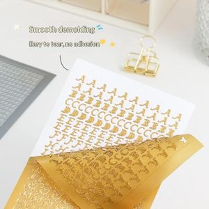 Yiwu 8 piece sets of Gold Silver Black White PVC Adhesive English Alphabet and Numbers Stickers for Journaling Decoration Stationery Use