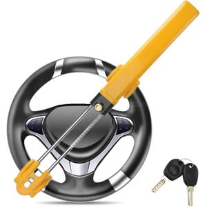  Steering Wheel Lock Vehicle Security - Yellow/Black