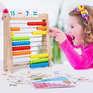 Wooden Abacus Math Learning Toy – Early Education Counting Frame for Kids Addition & Number Skills