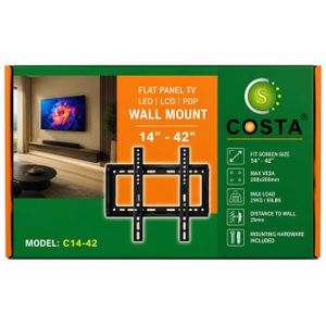 Costa Flat Panel TV/LED/LCD/PDP Wall Mount(14-42") - Black