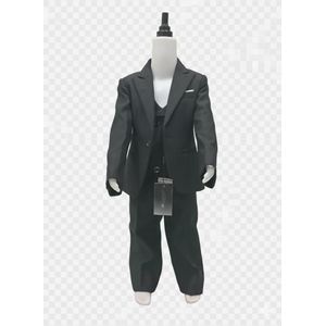 DE CANDIS Boys' 3-Piece Slim Fit Formal Suit Set - Black