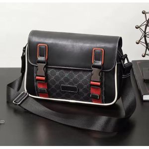 AD Premium Leather Crossbody  Bag - Black