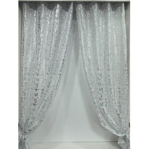 2pcs Silver Foile Voiles 200 x 270cm
