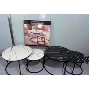 2 in 1 Round Stackable Centre/ Coffee table- Multicolor