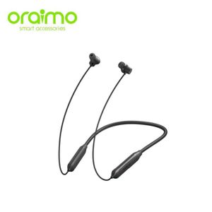 Oraimo Necklace Neo Neckband Wireless Earphone Powerful Deep Bass 30Hr Playtime - Black