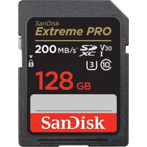 SanDisk Extreme PRO 128GB SDXC UHS-I Card – 200MB/s V30 4K UHD Memory Card for DSLR & Mirrorless Cameras